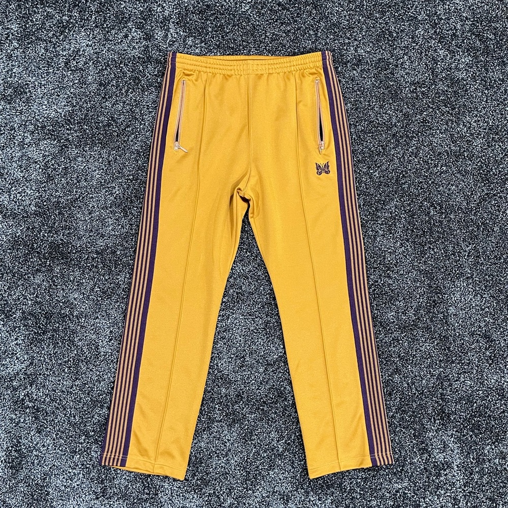 Needles Yellow & Purple Narrow Track Sweatpants